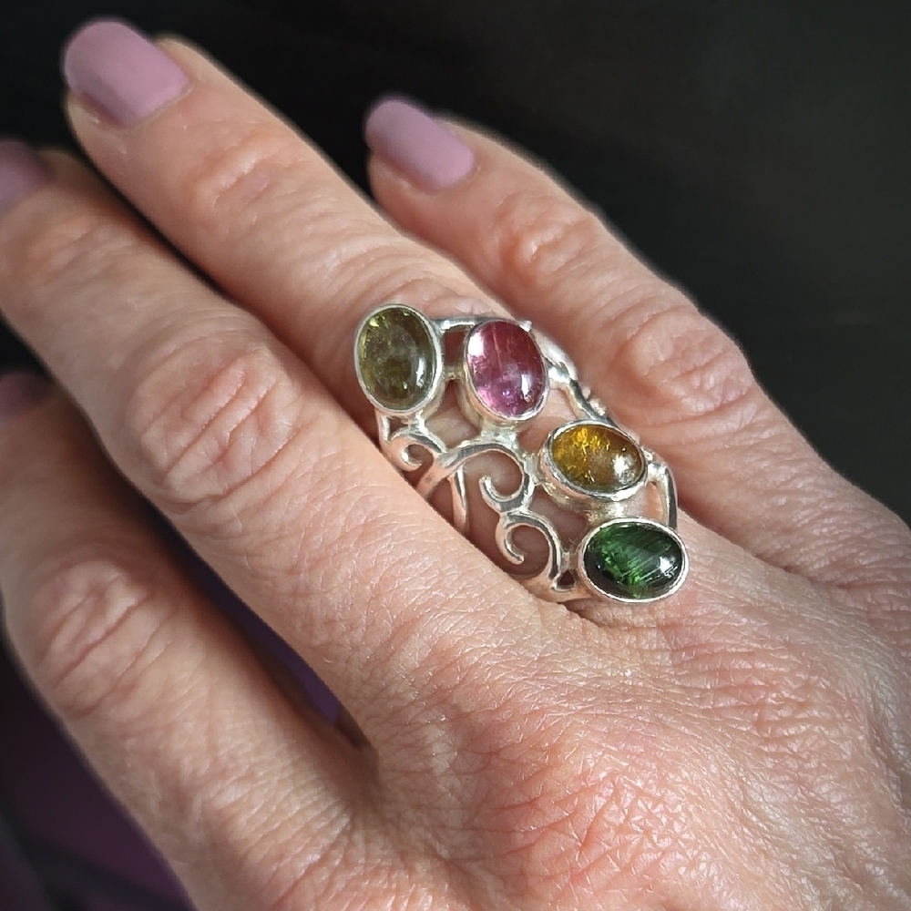 Sterling Silver Tourmaline Ring